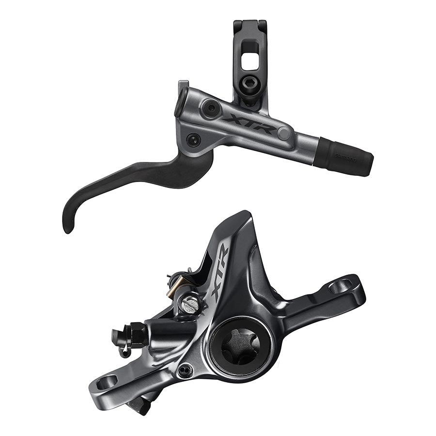 Shimano, XTR BL-M9100 / BR-M9100, MTB Hydraulic Disc Brake, Rear, Post mount, Disc: Not included, Grey