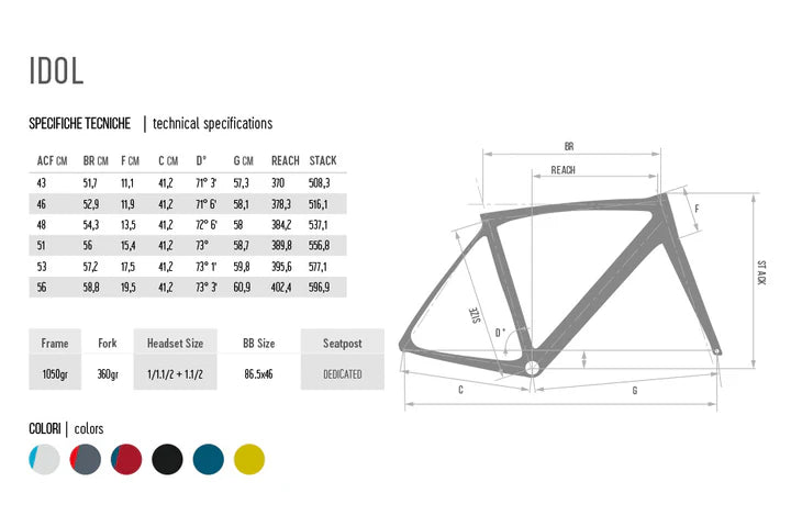 DeRosa Idol 105 Di2 Neon Pink 46s