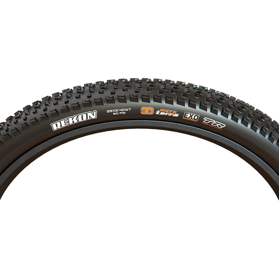 Maxxis, Rekon, Mountain Tire, 27.5''x2.40, Folding, Tubeless Ready, MaxxTerra, EXO, 60TPI, Black