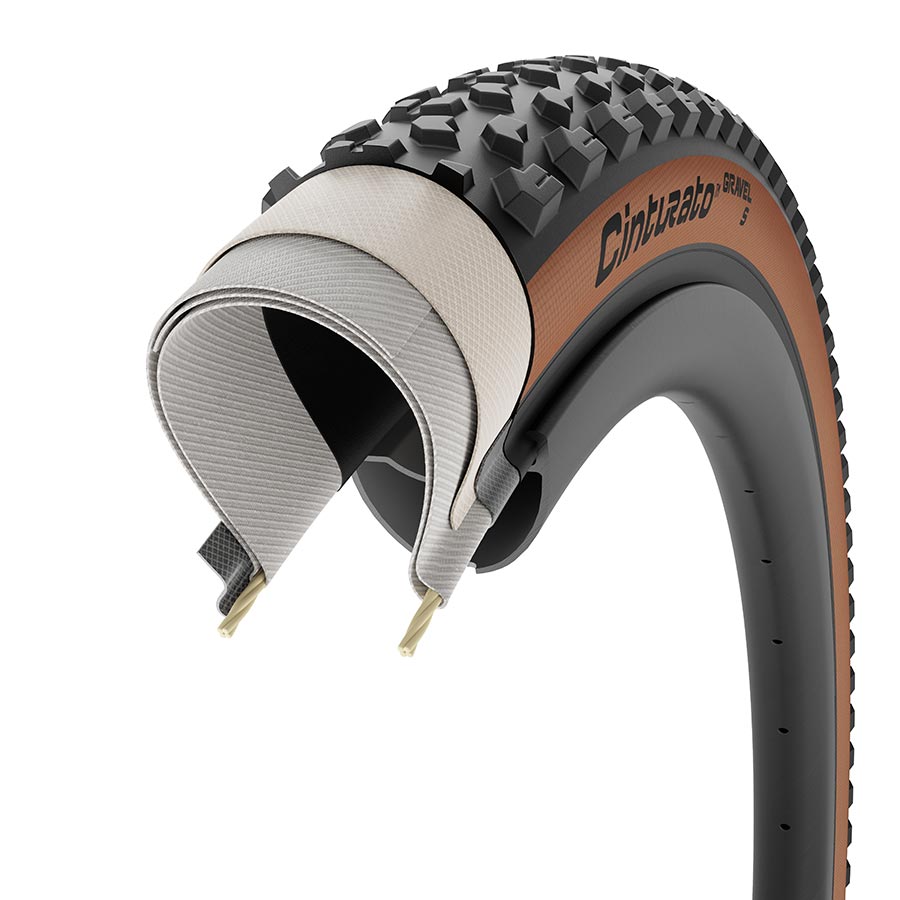 Pirelli, Cinturato GRAVEL S, Gravel Tire, 700x45C, Black