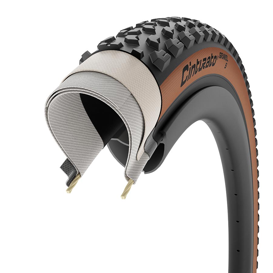 Pirelli, Cinturato GRAVEL S, Gravel Tire, 700x45C, Black