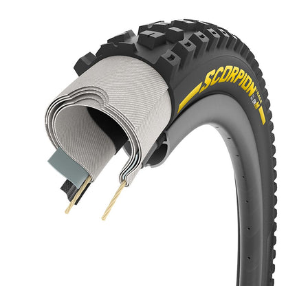 Pirelli, Scorpion Race Enduro M, Mountain Tire, 27.5x2.5, Folding, Tubeless Ready, SmartEVO DH, DualWALL, 60TPI, Black