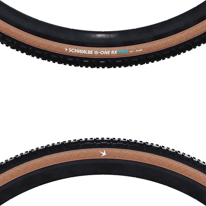 Schwalbe, G-One RX Pro, Gravel Tire, 28x1.50, Folding, Tubeless Ready, Addix Race, Pro, 67TPI, Transparent Sidewall