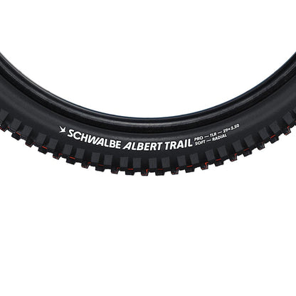 Schwalbe, Albert Trail Pro, Mountain Tire, 29''x2.50, Folding, Tubeless Ready, Addix Soft, Trail Pro - Radial, 67TPI, Black