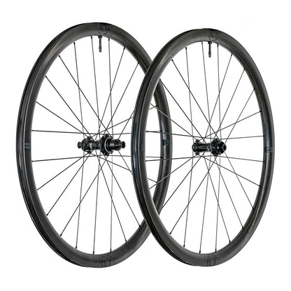 Industry Nine, Solix SL i9 35, Wheel, Front and Rear, 700C / 622, Holes: F: 24, R: 24, F: 12mm, R: 12mm, F: 100, R: 142, Disc Center Lock, Shimano Road 11, Set