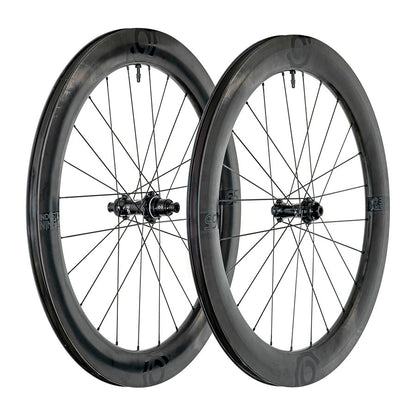 Industry Nine, Solix SL i9 65, Wheel, Front and Rear, 700C / 622, Holes: F: 24, R: 24, F: 12mm, R: 12mm, F: 100, R: 142, Disc Center Lock, Shimano Road 11, Set
