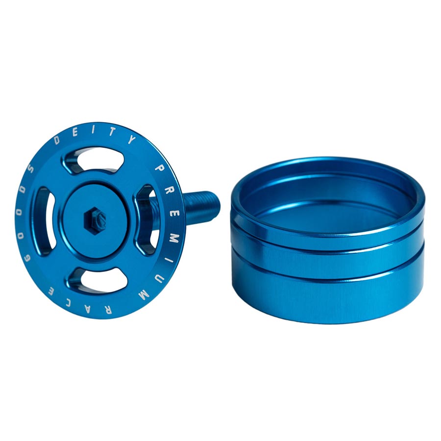 Deity, Crosshair, Topcap and headset spacers, 1-1/8'', Black
