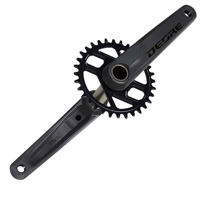 Shimano, Deore FC-M6200-1, Crankset, Speed: 12, Spindle: 24mm, BCD: Direct Mount Shimano, 30, Hollowtech II, 165mm, Black, Boost, EFCM6200AXA0