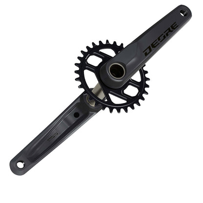 Shimano, Deore FC-M6200-1, Crankset, Speed: 12, Spindle: 24mm, BCD: Direct Mount Shimano, 30, Hollowtech II, 165mm, Black, Boost, EFCM6200AXA0