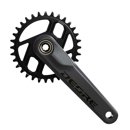 Shimano, Deore FC-M6200-1, Crankset, Speed: 12, Spindle: 24mm, BCD: Direct Mount Shimano, 30, Hollowtech II, 165mm, Black, Boost, EFCM6200AXA0