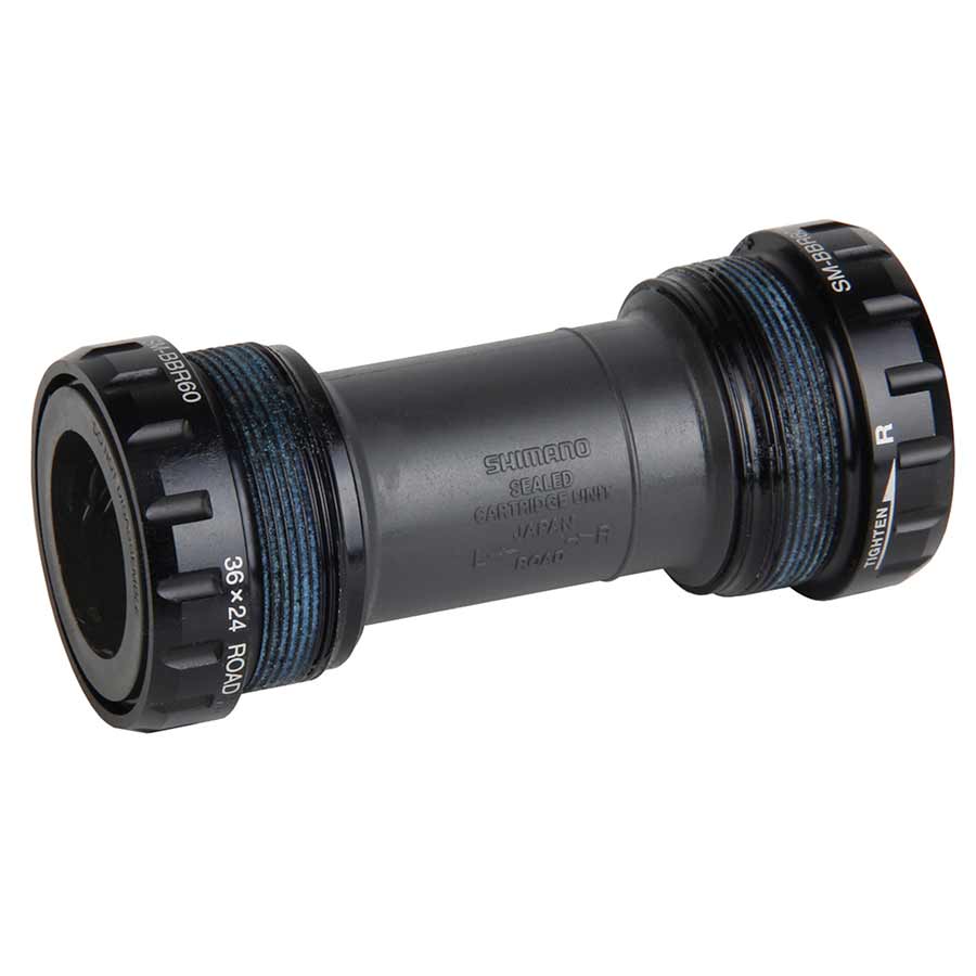 Shimano, ISMBBR60I, SM-BBR60, Hollowtech II, BB Shell: 70mm, Axle: 24mm, Steel, Grey