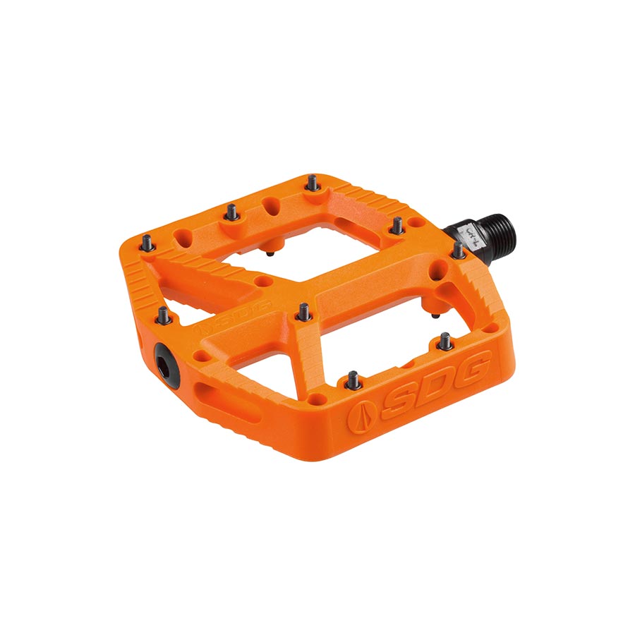 SDG Components, Comp, Platform Pedals, Body: Composite, Spindle: Cr-Mo, 9/16'', Red, Pair