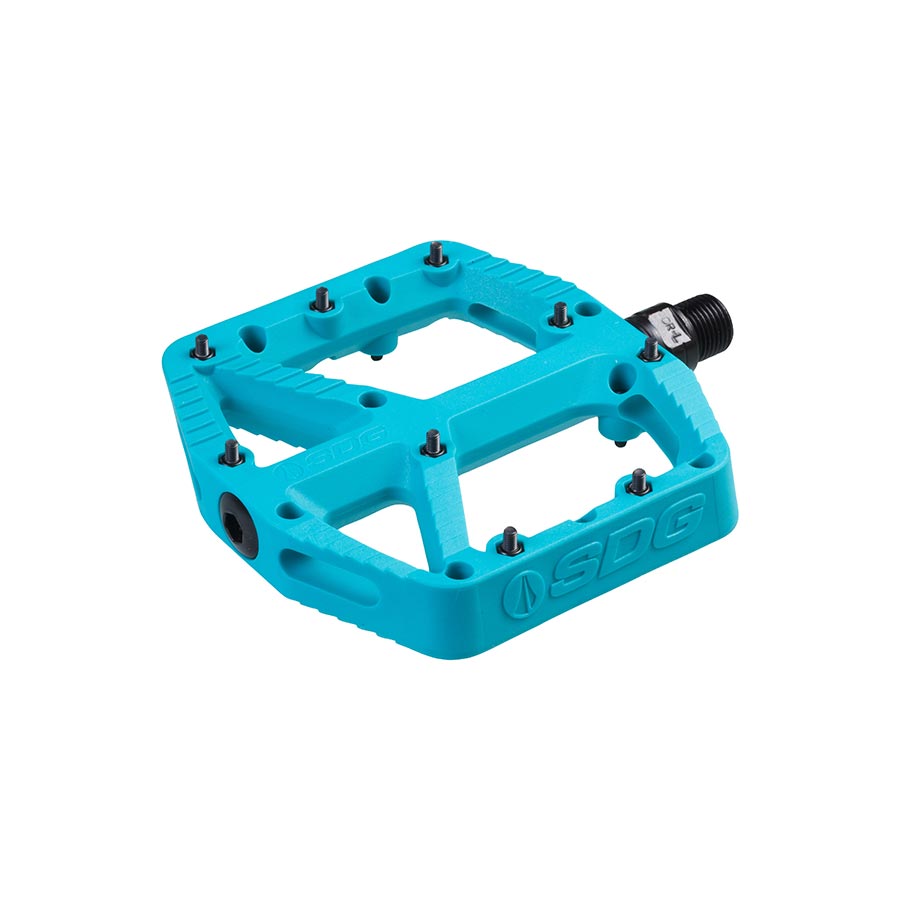 SDG Components, Comp, Platform Pedals, Body: Composite, Spindle: Cr-Mo, 9/16'', Red, Pair