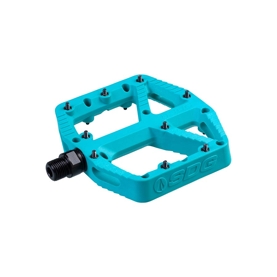 SDG Components, Comp, Platform Pedals, Body: Composite, Spindle: Cr-Mo, 9/16'', Red, Pair