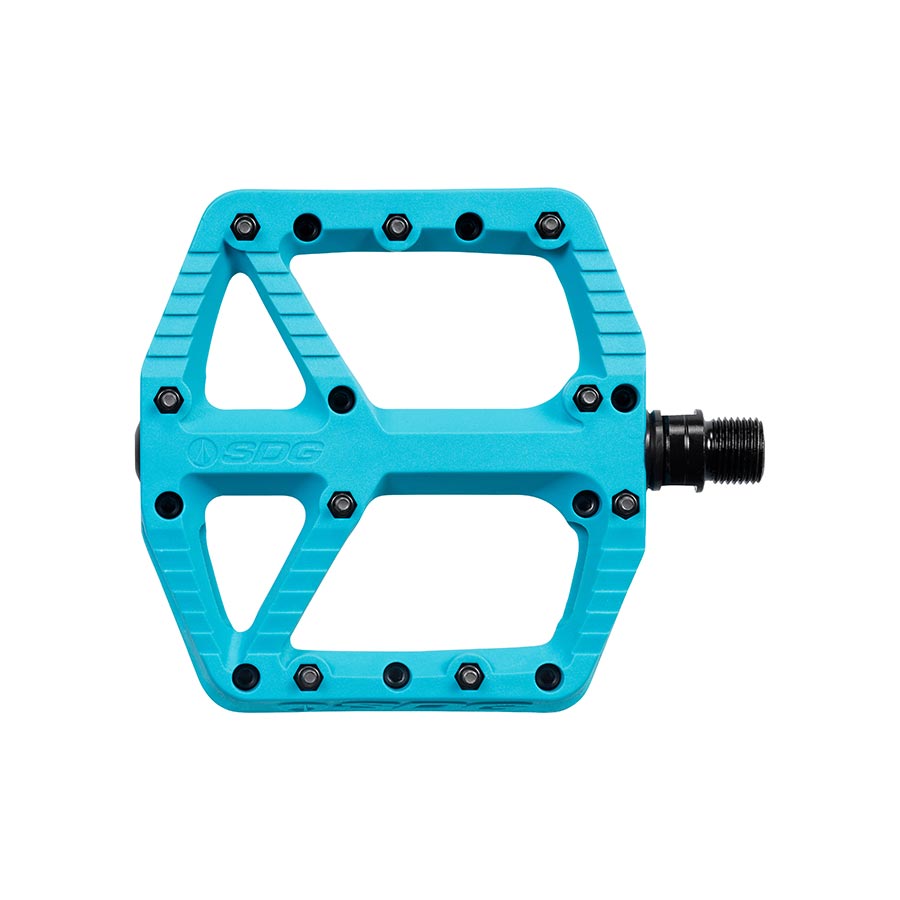 SDG Components, Comp, Platform Pedals, Body: Composite, Spindle: Cr-Mo, 9/16'', Red, Pair