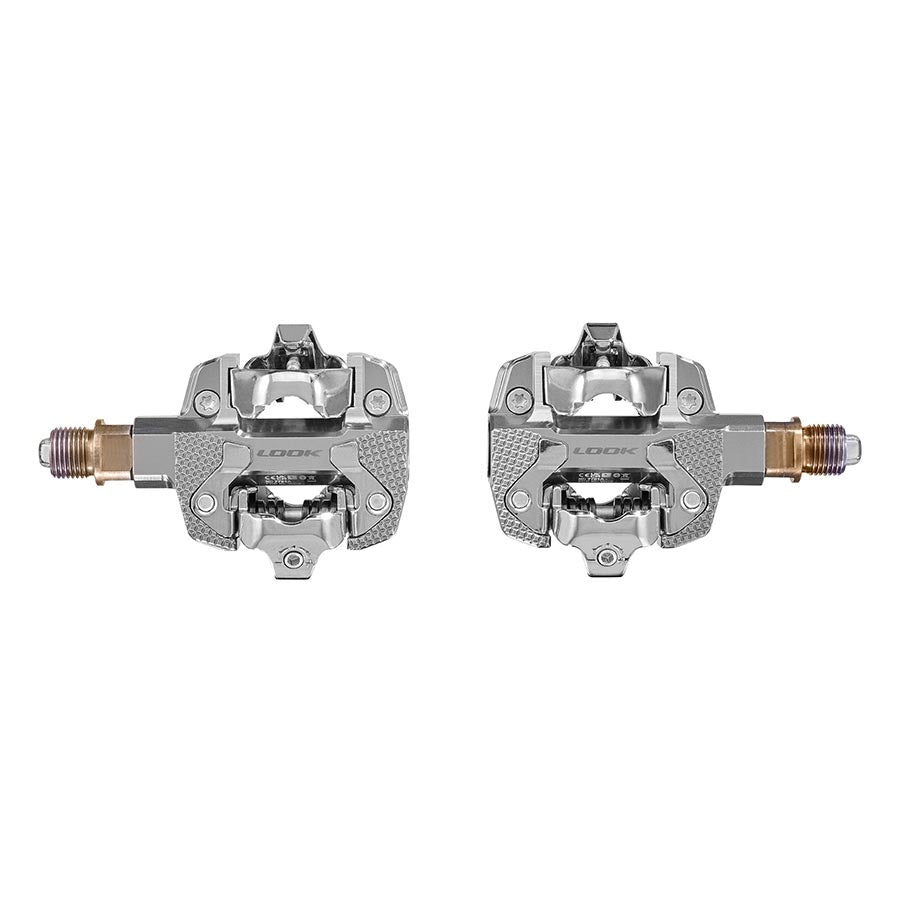 Look, X-Track Power Single, Pedals, Body: Aluminum, Spindle: Cr-Mo, 9/16'', Silver, Pair