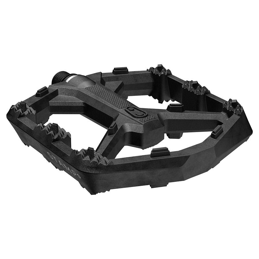 crankbrothers, STAMP 0, Platform Pedals, Body: Composite, Spindle: Cr-Mo/Steel, 9/16'', Black, Large, Pair