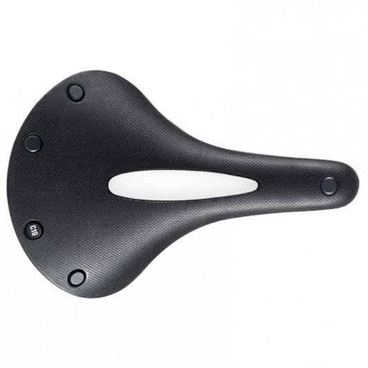 Brooks, C19 Carved All Weather, Saddle, 275 x 184mm, Unisex, Black