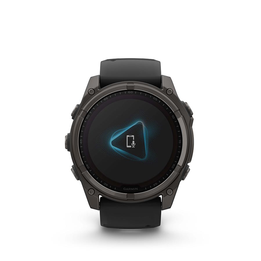 Garmin, fenix 8 Solar Sapphire 51mm, Watch, Watch Color: Grey, Wristband: Black/ Pebble Gray - Silicone