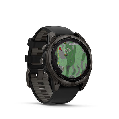 Garmin, fenix 8 Solar Sapphire 47mm, Watch, Watch Color: Grey, Wristband: Black/ Pebble Gray - Silicone