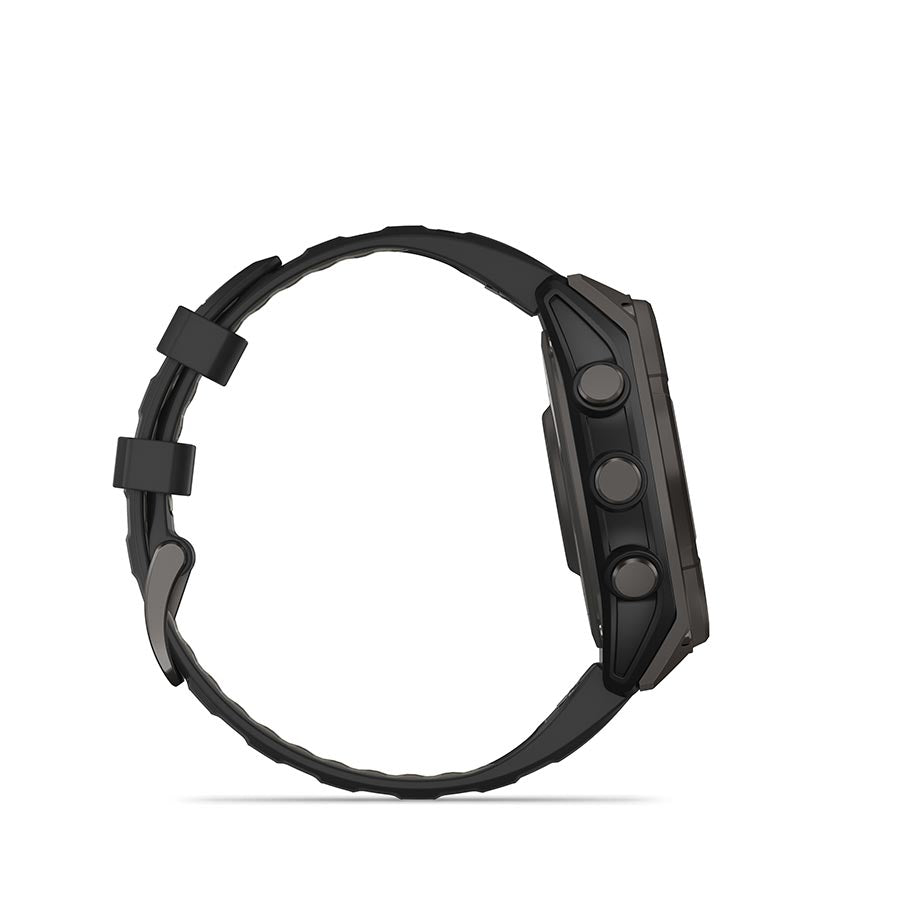 Garmin, fenix 8 Solar Sapphire 47mm, Watch, Watch Color: Grey, Wristband: Black/ Pebble Gray - Silicone