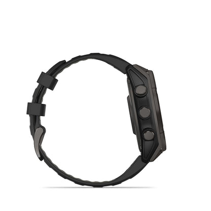 Garmin, fenix 8 Solar Sapphire 47mm, Watch, Watch Color: Grey, Wristband: Black/ Pebble Gray - Silicone