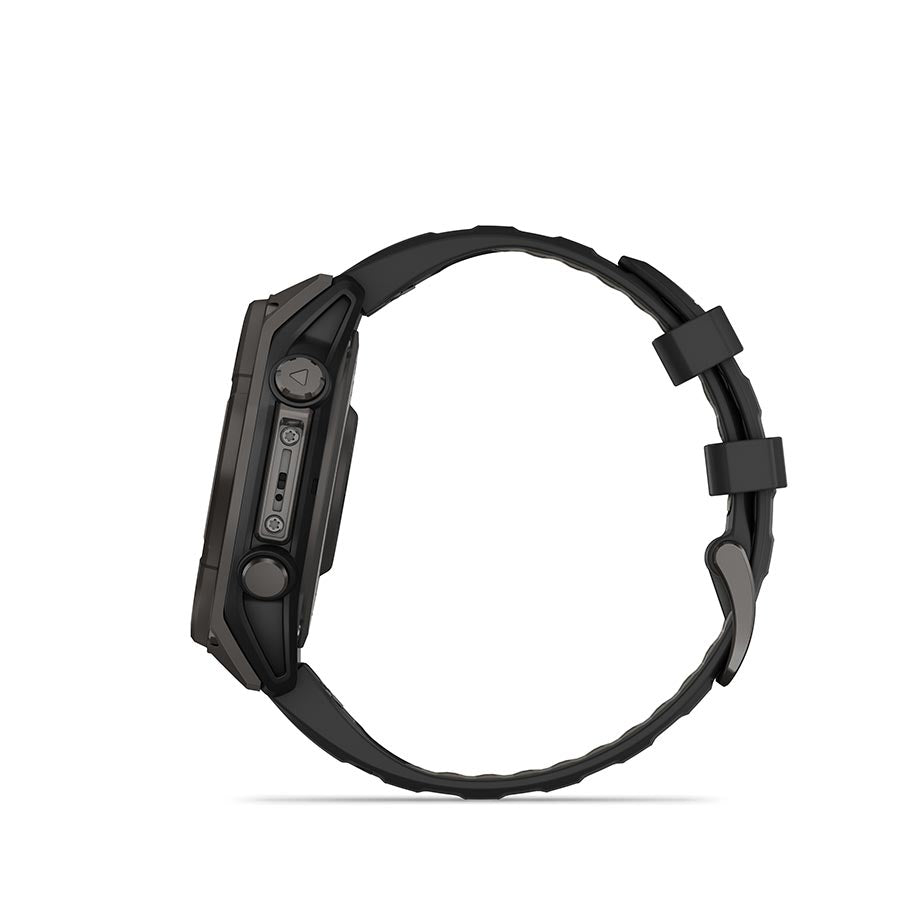 Garmin, fenix 8 Solar Sapphire 47mm, Watch, Watch Color: Grey, Wristband: Black/ Pebble Gray - Silicone