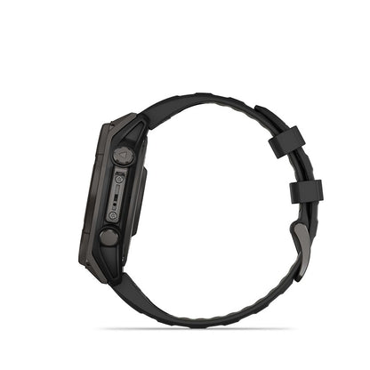 Garmin, fenix 8 Solar Sapphire 47mm, Watch, Watch Color: Grey, Wristband: Black/ Pebble Gray - Silicone