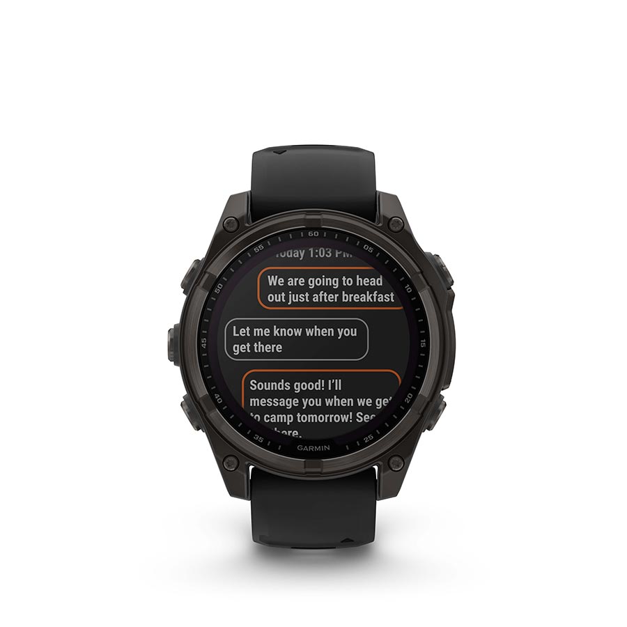 Garmin, fenix 8 Solar Sapphire 47mm, Watch, Watch Color: Grey, Wristband: Black/ Pebble Gray - Silicone