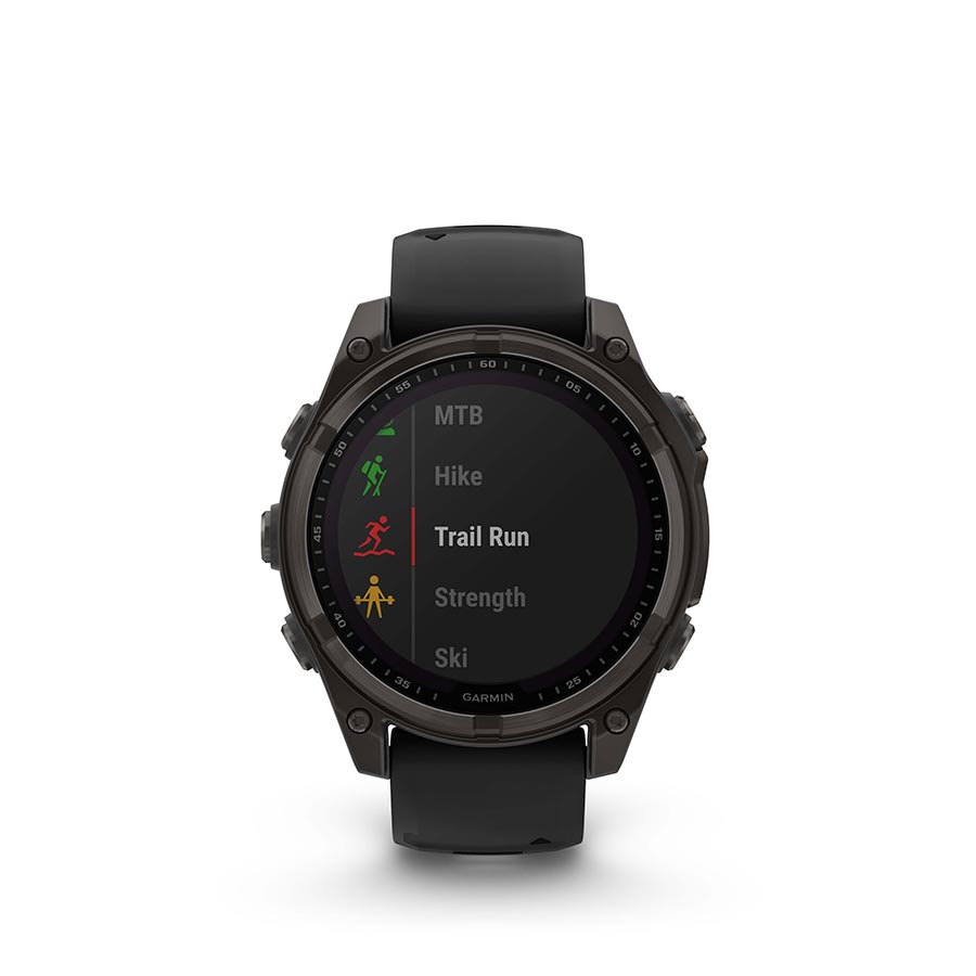Garmin, fenix 8 Solar Sapphire 47mm, Watch, Watch Color: Grey, Wristband: Black/ Pebble Gray - Silicone