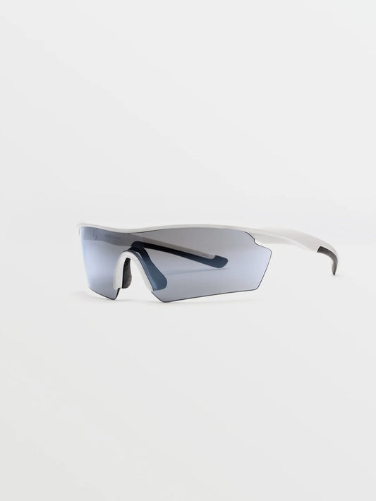 Volcom Download Sunglasses Gloss White/Platinum Mirror