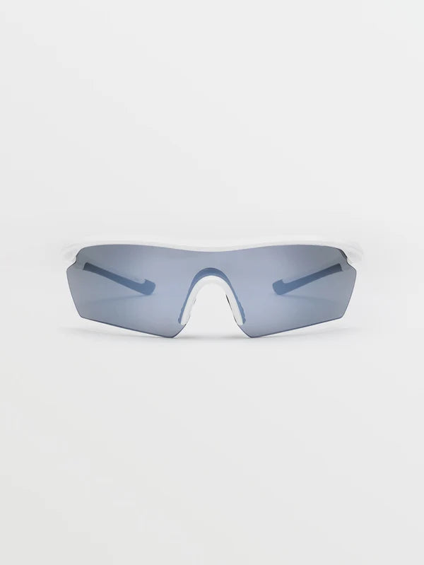 Volcom Download Sunglasses Gloss White/Platinum Mirror