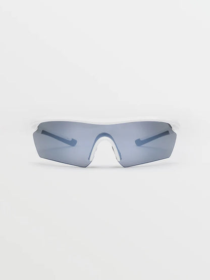 Volcom Download Sunglasses Gloss White/Platinum Mirror