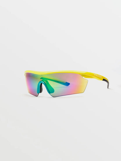 Volcom Download Sunglasses Gloss Yellow/Aqua/Rainbow Mirror
