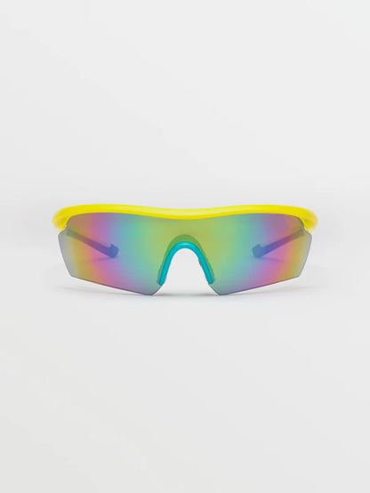 Volcom Download Sunglasses Gloss Yellow/Aqua/Rainbow Mirror